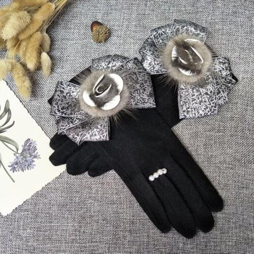 Autumn Winter Women Gloves Touch Screen Gloves Cashmere Wool Mittens Wrist Warmer Fashion Korean Thin Female Gloves AGL431