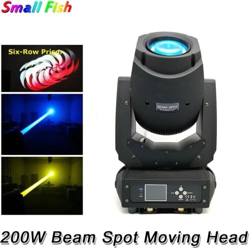 200W Moving Head Beam Spot Lights Six-Row Prism / Three Facets Prism Optional 200W LED Stage Lights Perfect For Professional Dj