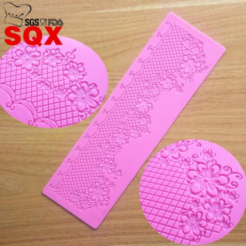 Wedding Fondant Cake Lace Mold with Flower Pattern Supplies Decorating kitchen Supplies baking tools LS123