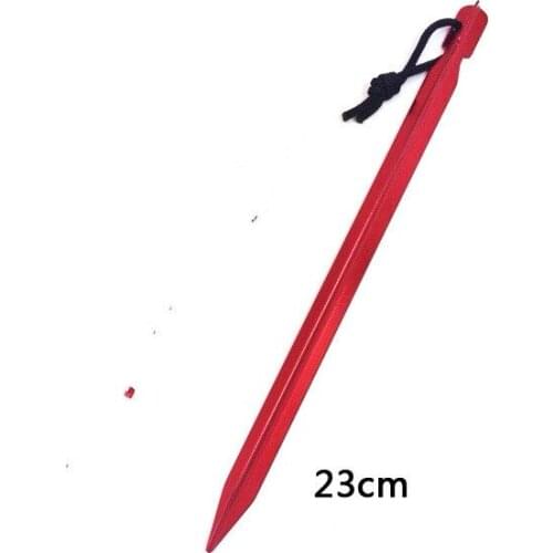 Outdoor 23cm triangulate Nail lightweight bold camping accessories Sky Tent Beach tent screw pegs metal stake poles peg hooks