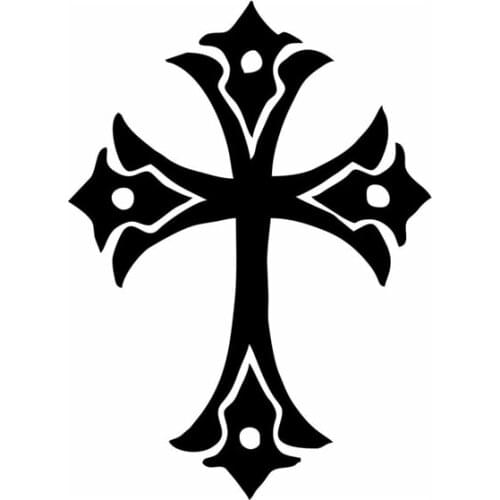 9.6CM*12.7CM The Holy Cross Jesus Vinyl Car Motorcycle Sticker Decals Laptop Suitcase Helmet Skateboard Sticker