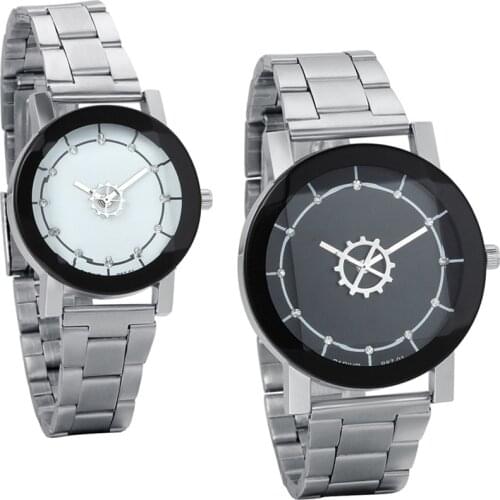 Lancardo Waterproof Women Fashion Watches Stainless Steel Couples Lovers Watch Ladies Pair Wristwatches Men Wrist Watches