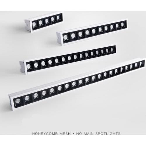 Recessed Strip CREE LED Ceiling Lights 10W 20W 30W COB LED Down lights AC85~265V LED Strip lamp Indoor Lighting