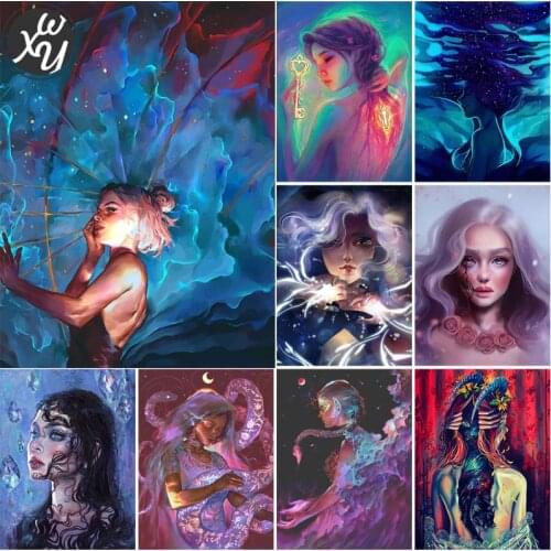 WEIWEI Fantasy Portrait Full Square Drill Diamond Painting Mosaic Art 5D Diy Diamond Painting Embroidery Cross Stitch Home Decor