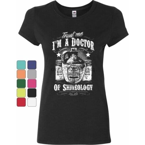Moonshine Doctor Womens T-Shirt Shineology Whisky Liquor Booze Drinking Shirt