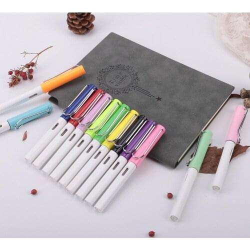 0.38Mm Vulpennen Creatieve Holle Plastic Ef Nib Glad Schrijven Pennen Voor School