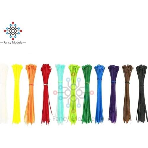 100 PCS Colorful Nylon Cable Marker Ties,Label Wire Straps,Self-Locking Plastic Nylon Cable,12 Colors 2.5*200mm