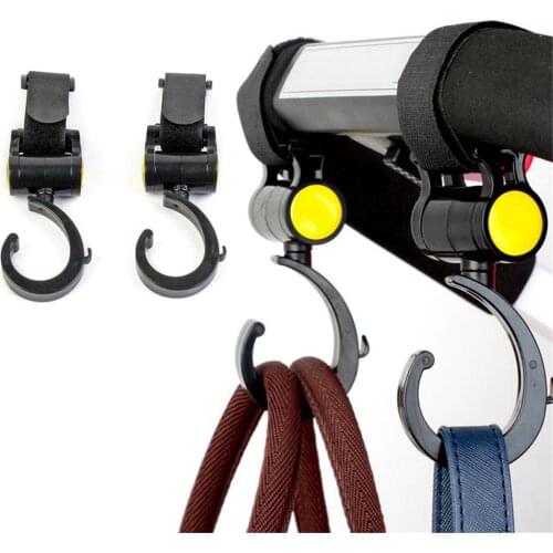 2pcs/pack Baby Hanger Baby Bag Stroller Hooks Pram Rotate 360 Degree Baby Car Seat Accessories Stroller Hooks Organizer