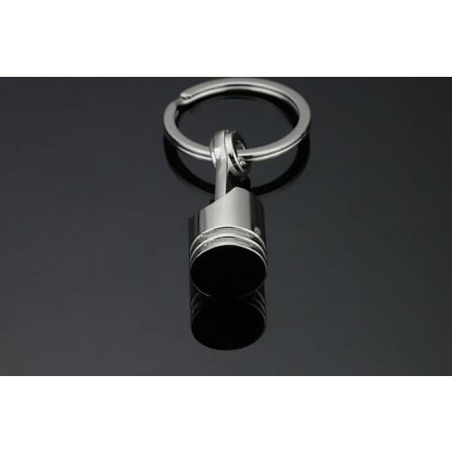 Automobile Engine Modified Piston Metal Keychain Absorber Keyring Mini Turbo Turbocharger Keychain Car Interior Accessories