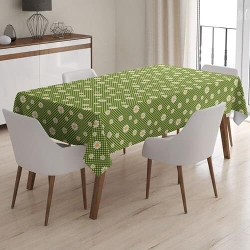 Belnido Home Daisy Pattern Green Carefree Table Cloth Picnic Rug MSK5017 V1