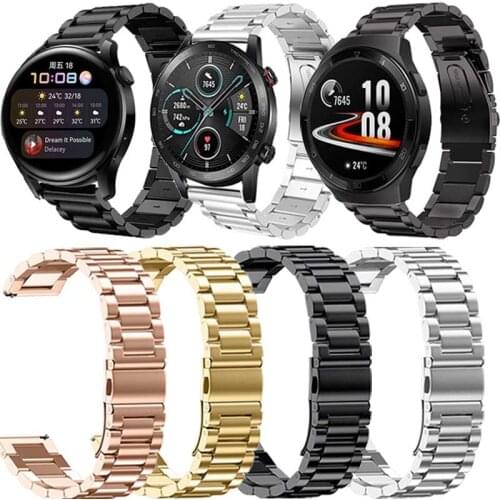 Stainless Steel Bracelet For Huawei Watch GT 2/2e/46mm/42mm/3 Pro/Honor Magic 2 42mm/46mm Dream/ES Watchband Smart Watch Strap