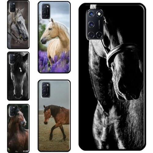Horse Animal Case For OPPO A15 A83 A91 A93 A31 A53 A5 A9 2020 A52 A72 A1K A3S A5S Reno2 Z F5 F7 Cover