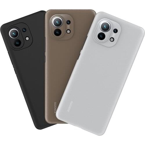 For Xiaomi mi 11 PP Case Cover Thin Silm For Xiaomi mi 11 High Quality Case Black Simple Style Back Cover For Xiaomi mi 11