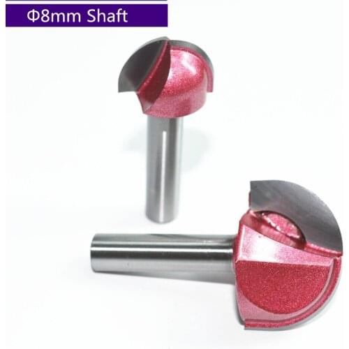 1PCS-Free shipping 8mm shank CNC solid carbide woodworking router bit,wood milling cutter,3D round bottom end mill,wood tool