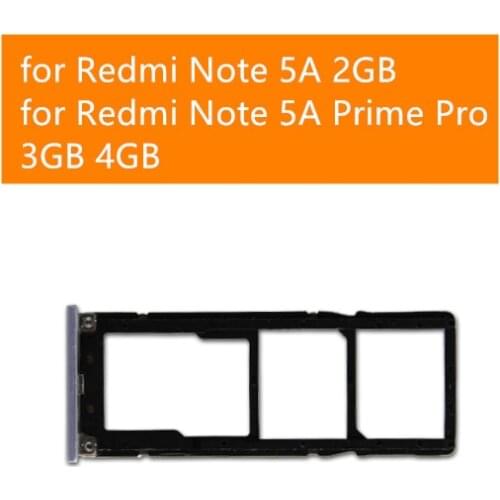 Card Holder Slot Tray For Xiaomi Redmi Note 5A/ Redmi Note 5A Prime Pro SIM Card Tray Holder Adapter Repair Spare Parts