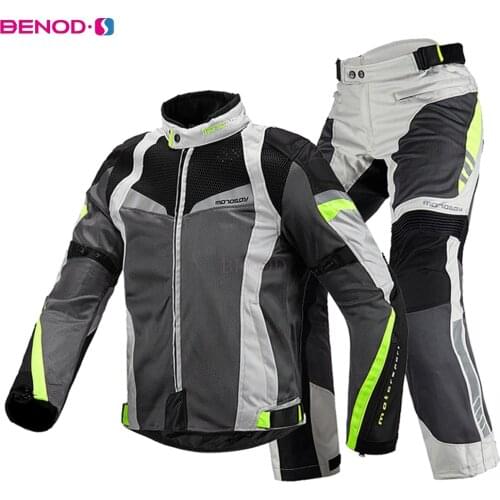 Breathable Motorcycle Off-road Riding Jacket With Protective Gear Motorcycle Riding Jacket Reflective Motocross Jackets Pants