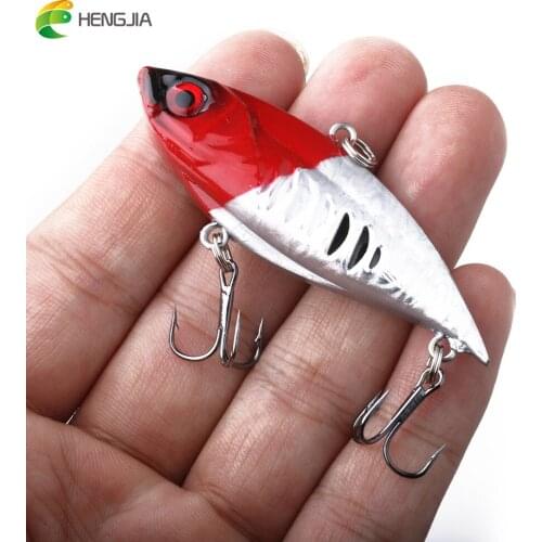 HENGJIA 1PCS hard plastic vib flat fishing lures sinking artificial wobblers crankbaits diving swimbaits