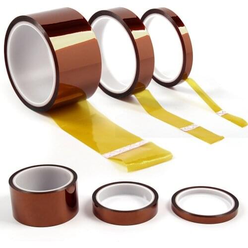 Adhesive Tape Polyimide Tape Insulation Tape 5/10/20/30/50mm100ft Heat Resistant High Temperature Polyimide Kapton Tape 33m