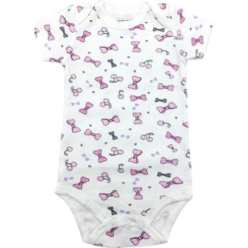 Baby Boy Girl Bodysuits 100%Cotton Infant Body Short Sleeve Clothing Similar Jumpsuit Printed Baby Clothes