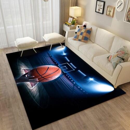 Fashion Basketball Mat 3D Printed Big Carpet For Living Room Modern Hallway Bedroom Bedside Rug Absorb Water Area Rug Play Mat