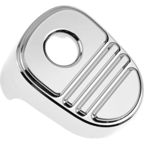 Motorcycle CNC Tri-Line Ignition Switch Cover Chrome For Harley Touring Electra Glides 2014-2019 Tri Glides Street Glides