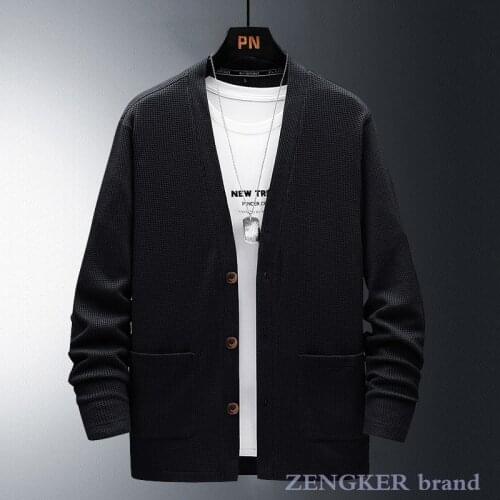 Mens Plus Plus Size Fashion Casual Loose Cardigan Black Jacket Mens Sweater 7XL Knitwear mens cardigan oversized