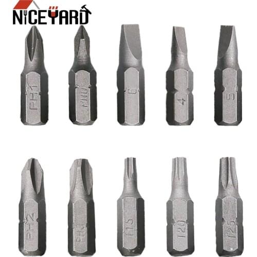 NICEYARD 10Pcs Screwdriver + Socket Wrench Set Hexagon Sleeve Wrench L-type Double-head Car Repair Tool