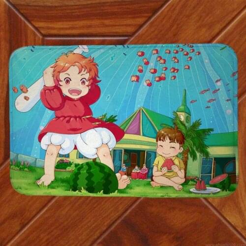 Ponyo On The liff Floor Mat Carpet Decor Bedroom Doormat Anime Manga 001