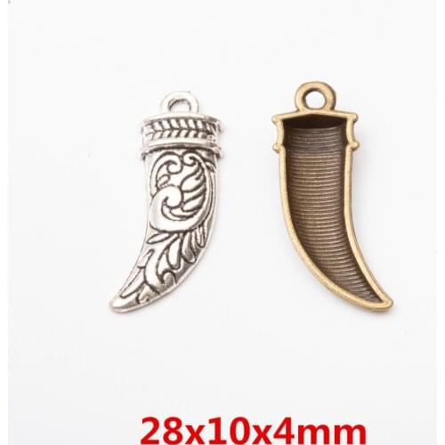 30pcs zinc alloy Animal Horn Charms for Jewelry Making 5802