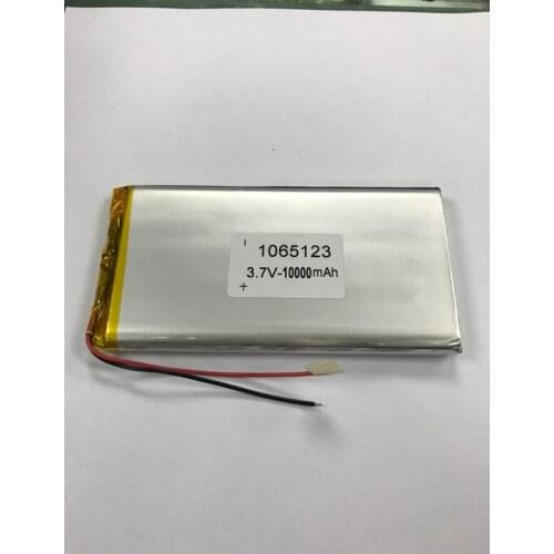 Polymer lithium battery 3.7V 1065123-10000mAh mobile power LED instrument panel universal