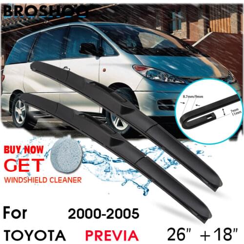 Car Wiper Blade Front Window Windscreen Windshield Wiper Fit Blades Accessories For TOYOTA PREVIA 26"+18" 2000-2005