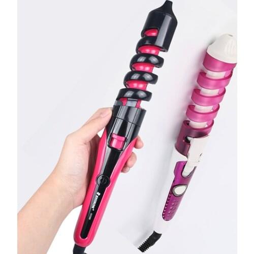 Curly hair stick curling iron electric ceramic one machine dual-use perm hairdressing tool can switch size roll curling iron