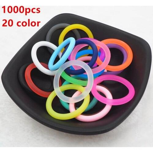 Chenkai 1000pcs silicone adapter O rings DIY Baby NUK MAM Pacifier Dummy Nursing Pendant Jewelry Sensory Toy Gift ID 21.5mm