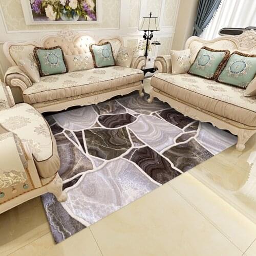 Slate Pattern Area Rugs Large Marble Texture Yoga Floor Mat Home Living Room Bedroom Decor Carpet Capture Print Colored Pebbles