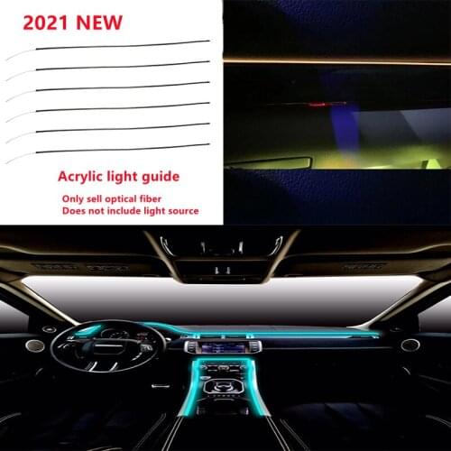 Acrylic Optic Fiber Lights RGB Ambient Light Sound Control With 12V Cigarette Lighter Auto Interior Decorative Atmosphere Lamp