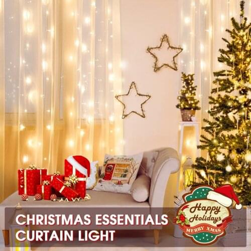LED Fairy Lights String Garland Led Festoon Curtain Lamp Remote Control USB Christmas Decorations for Home New Year 2022 Navidad