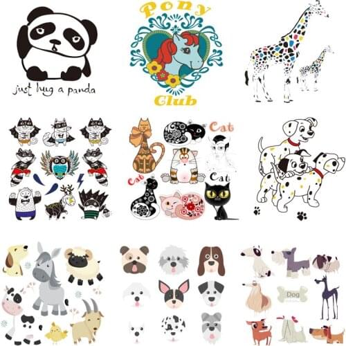 Iron-on Transfers for Clothing Patches for Clothes Stickers Rock Diy Animals Patch Flex Fusible Transfer Vinyl Adhesive Stripe C