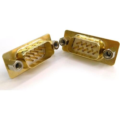 Solder type gold plated db9 male connector plug