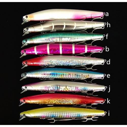 TSURINOYA 9PCS Top Fishing Lure Sinking Minnow DW92 140mm 26g Saltwater Black Bass Pike Long Casting Hard Baits Tungsten Weight