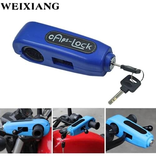 Universal Motorcycle Handlebar Safety Lock Scooter Brake Throttle Grip Anti Theft Protection Security Locks Aluminum Alloy