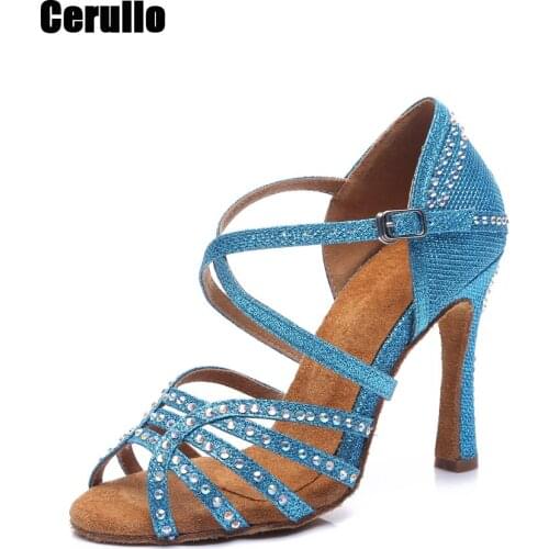 Waltz Chacha Rumba Tango Ballroom Dancing Shoes for Women/Ladies/Girls New PU Soft Sole Latin Dance Shoes 4Color Heel 5/7cm A286