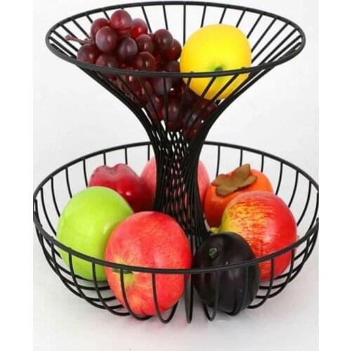 1 piece two-layer fruit bowl metal fruit plate small plate grape plate presentation plate special different presentation plate