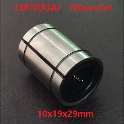 100pcs/lot LM10AJ LM10UUAJ 10mm adjustable AJ type linear ball motion bearings bush bushing CNC 10x19x29mm