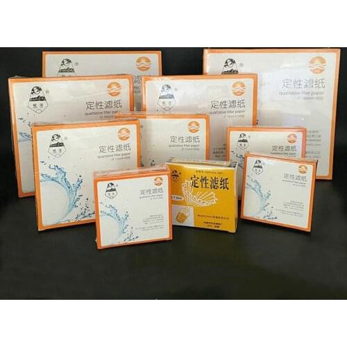 100Pcs/pack Fast/Medium/Slow speed qualitative filter paper for lab funnel use Dia 7/9/11/12.5/15/18cm