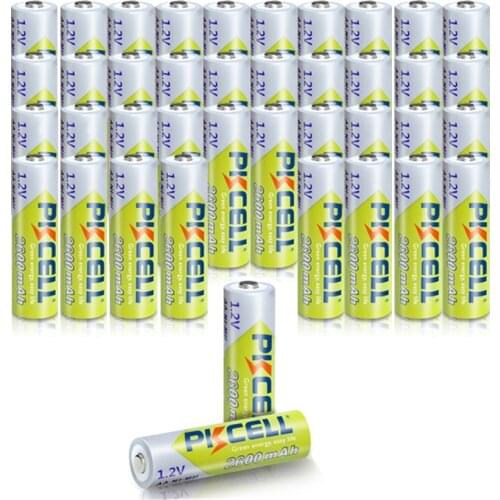 40PCS PKCELL AA 2600Mah 1.2V 2A Ni-Mh Rechargeable Batteries AA Bateria Baterias For Toy