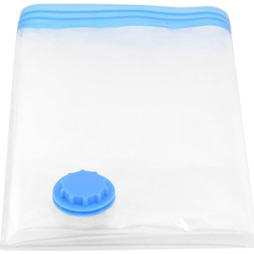 6PCS Home Vacuum Bag For Clothes Storage Bag With Valve Transparent Border Foldable Compressed Organizer Space Saving Seal