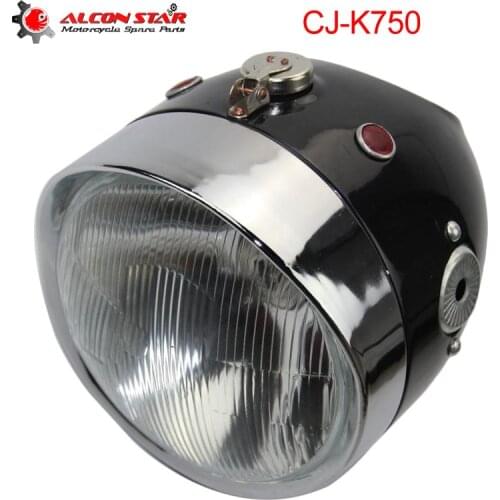 Alconstar- Black Color Retro Original Motorcycle Headlight Assembly with bulb For BMW R50 R1 R12 R71 for Ural M1 M72 CJ-K 750