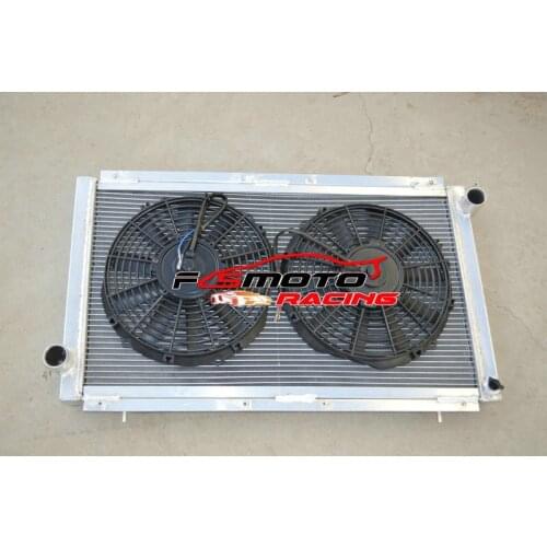 Fit for SUBARU IMPREZA WRX GC8 STI 2.0L 1992-2000 Manual 1992 1993 1994 1995 1996 1997 1998 1999 00 Aluminum radiator+2 pcs fans