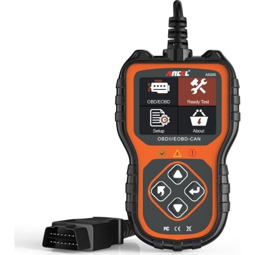 AS200 OBD2 Scanner Data Stream Automotive Scan Tool Multi-language OBD II Car Scanner For Engine Test Tool Auto Diagnostics Tool