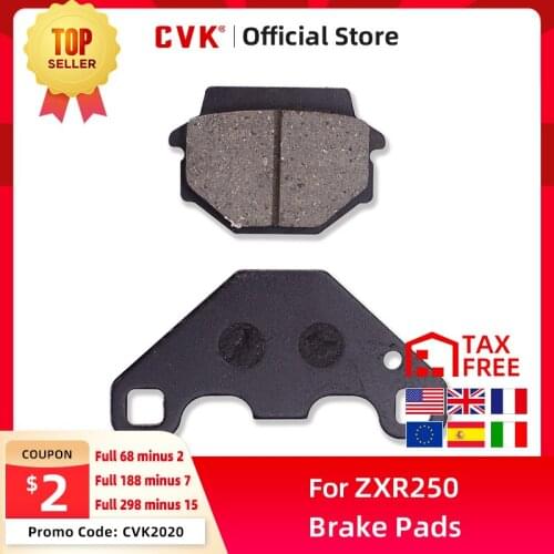 CVK Brake Pads Disks Shoes For YAMAHA YFM90 10-13 For KAWASAKI KLE250 ZZR250 90-03 ZXR250 VT-1 TGB CONTD BLADE 525 550 LT550